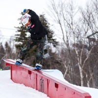 cooper rail gnarbear rails stowe terrain park boardslide