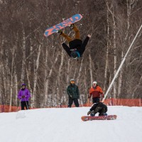 snowboarding riley cooper gnarbear stowe snowboard jump terrain park